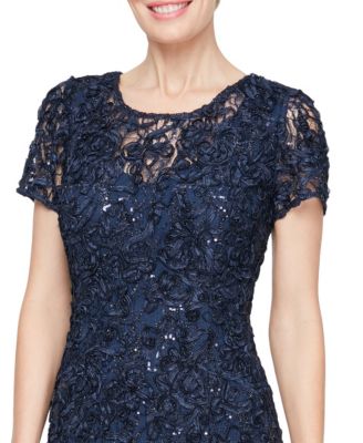 Petite Soutache Sequin A-Line Dress