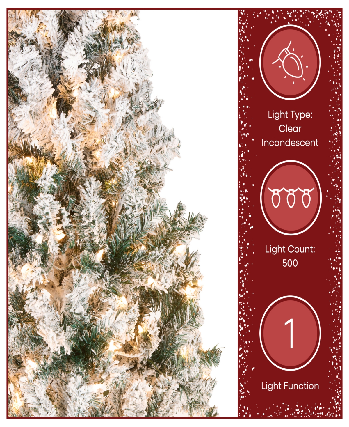 National Tree Company First Traditions Acacia Flocked Tree 9 ft