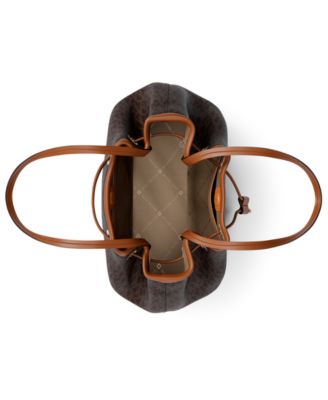 Michael Kors Women's Avery Signature Logo Bucket Messenger Handbag 