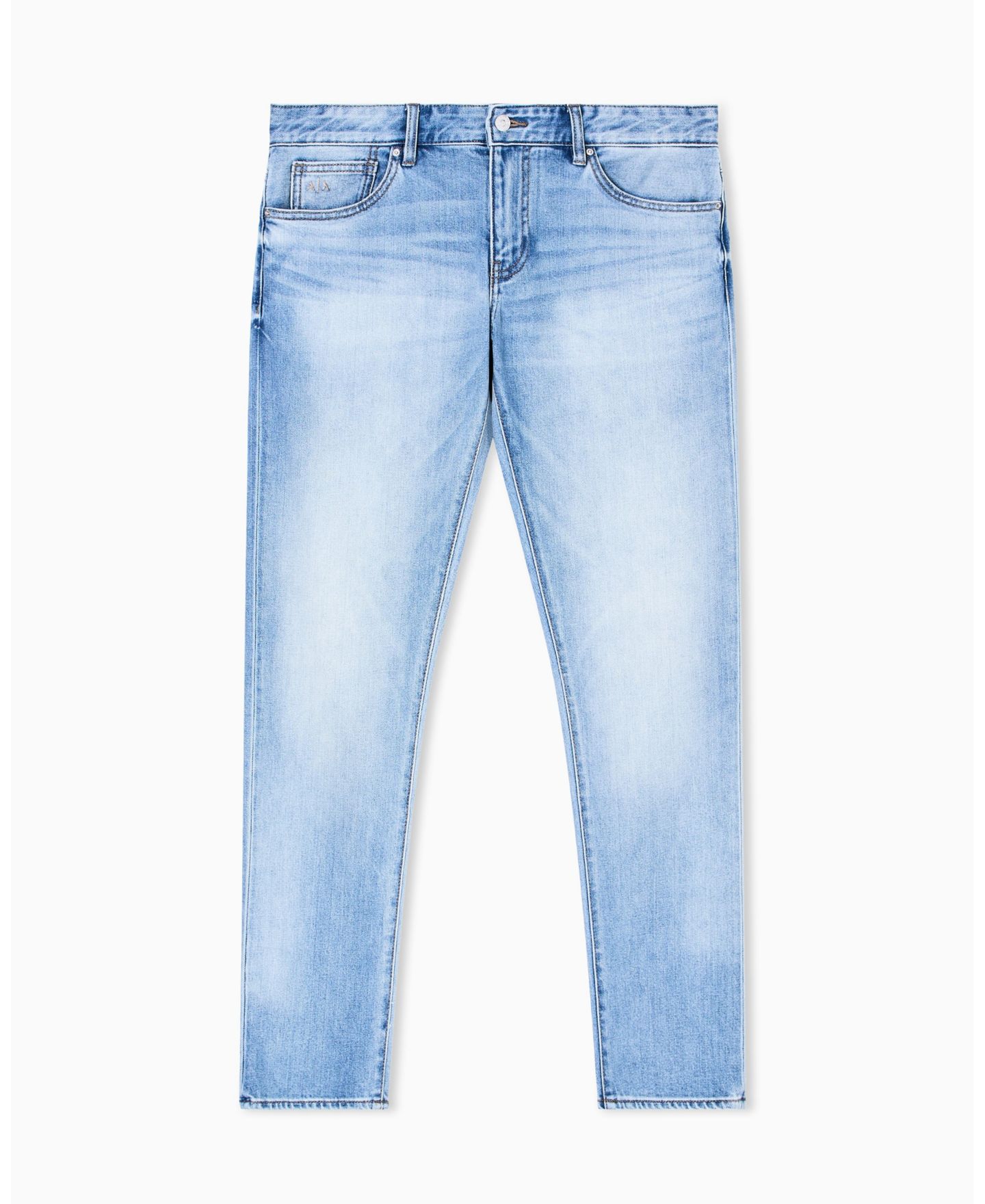 Мужские джинсы A|X Armani Exchange J66 Skinny Comfort, цвет: Синий джинсовый — фото 29