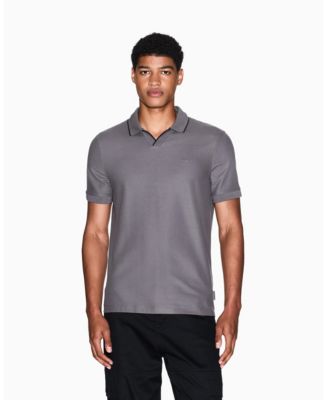 A|X Armani Exchange Men's Johnny Collar Pique with Collar Tipping