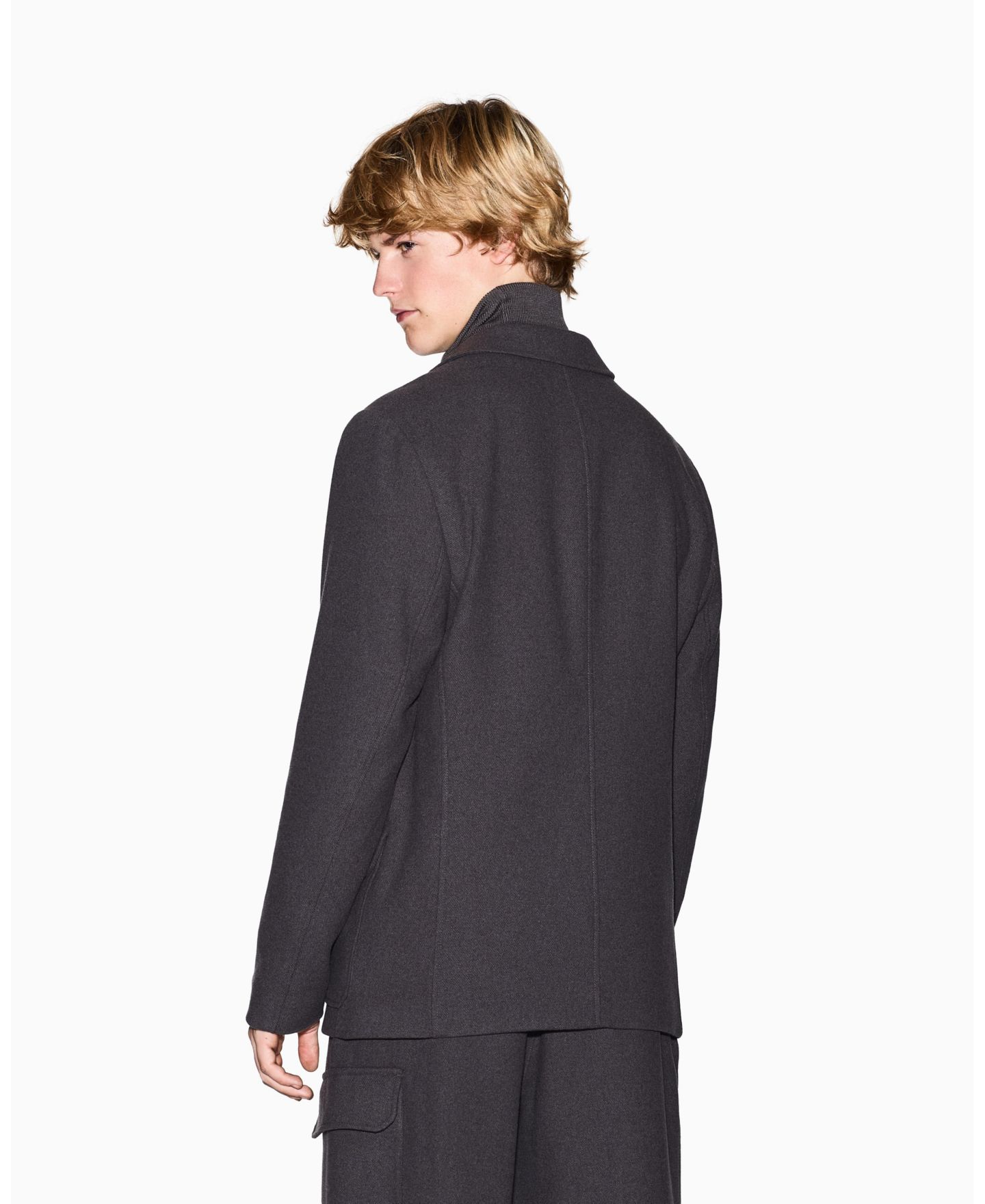 Мужской пиджак A|X Armani Exchange Cozy Lab Wool Pockets Blazer, цвет: Тёмный серый — фото 8
