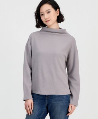Women's Funnel Neck Long-Sleeve Box Top