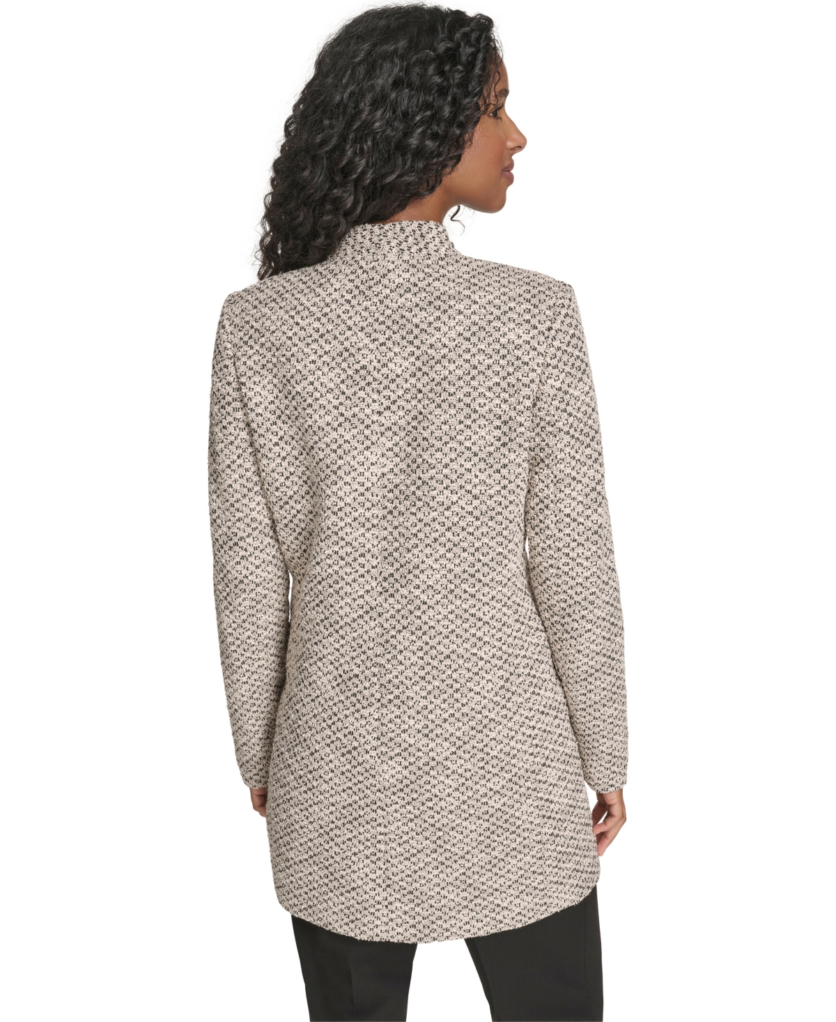 Calvin Klein Women's Novelty Topper Open Front Blazer In Gray