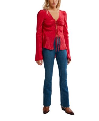 Women's Bali Ariel Deep V-Neck Front Tie Top