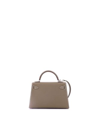Kelly 20 Handbag Grey Epsom with Palladium Hardware