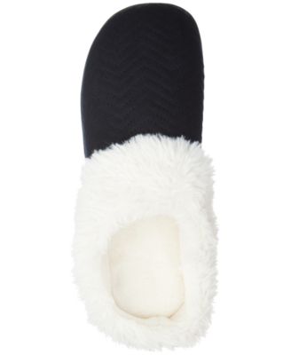 Women's Quilted Chevron Velour Slippers