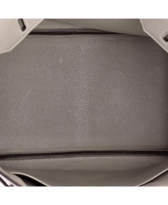 Birkin 30 Handbag Grey Novillo with Palladium Hardware