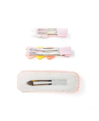 Girls 3pc Hair Clip Set - Bunny Garden Trio