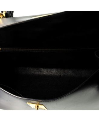 Kelly 32 Handbag Black Box Calf with Gold Hardware