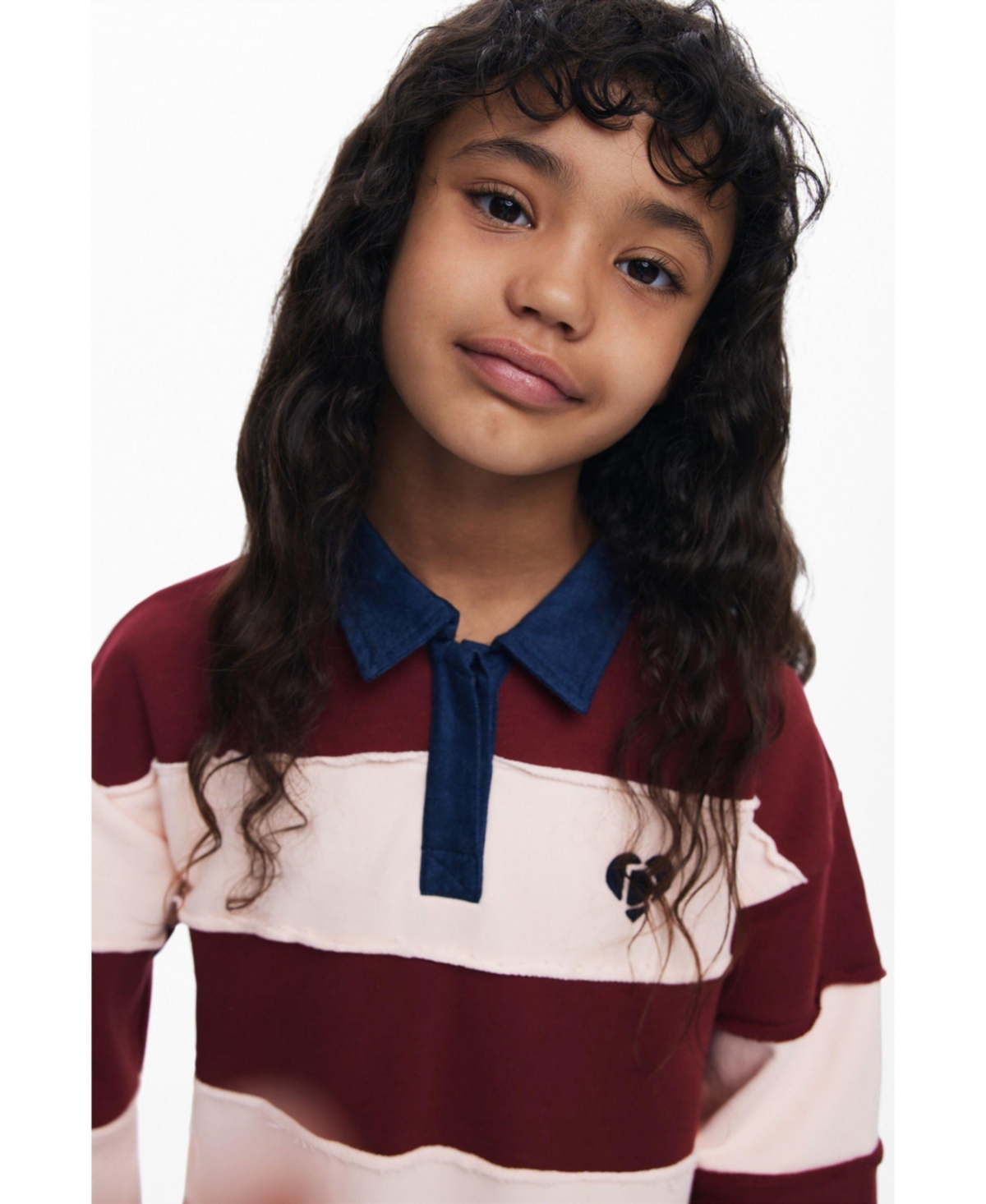 Desigual Girls Girls's Striped Polo Dress
