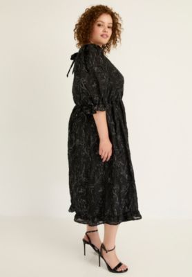 Women's June + Vie Metallic Jacquard Dress