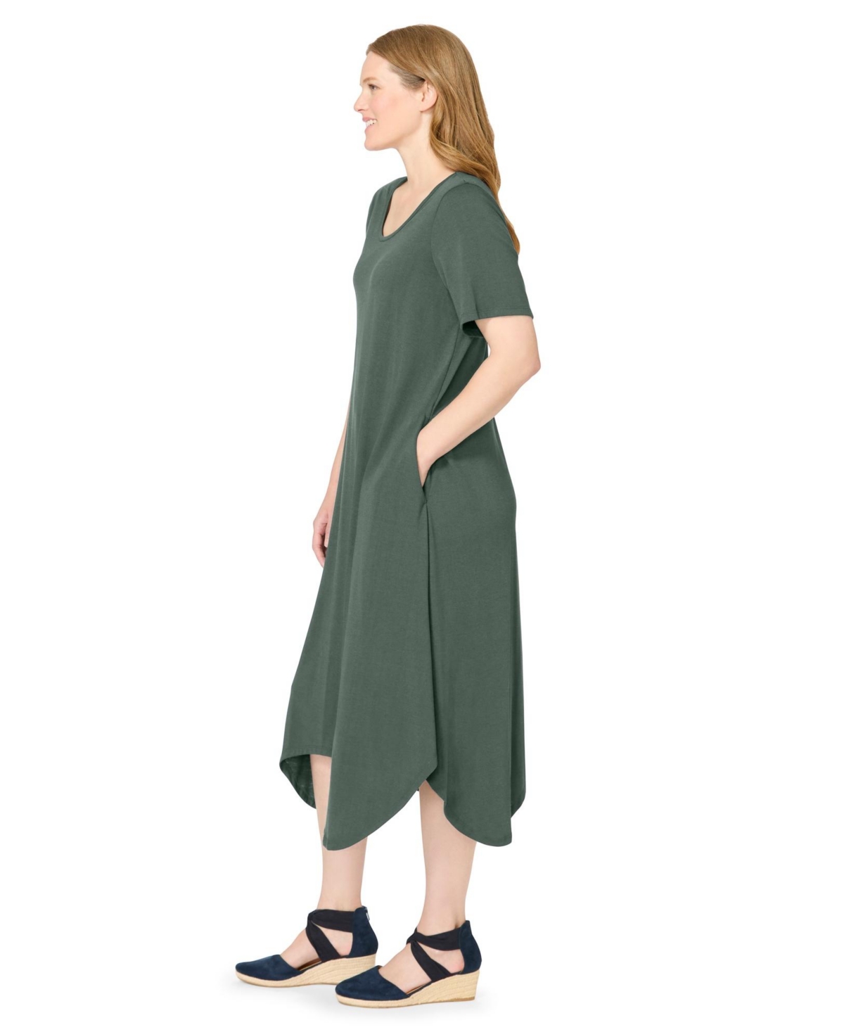 Woman Within Plus Drape Hem Dress