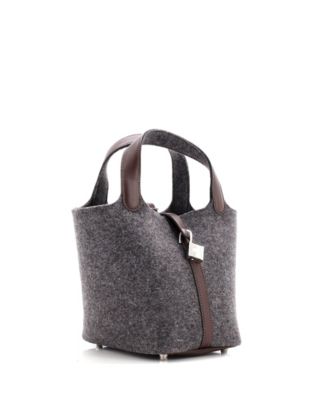 PM Picotin Lock Bag Felt with Leather