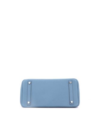 Birkin 35 Handbag Blue Togo with Palladium Hardware