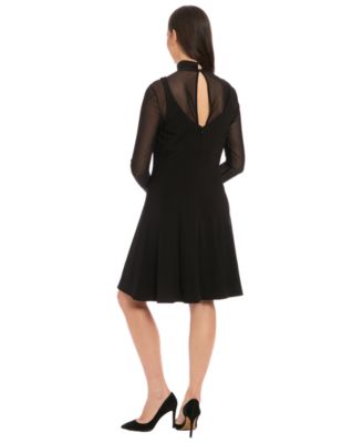 Women's Mock Neck Long-Sleeve Dress