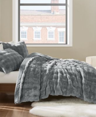 Bubble Faux Fur 2-Pc. Comforter Set, Twin/Twin XL