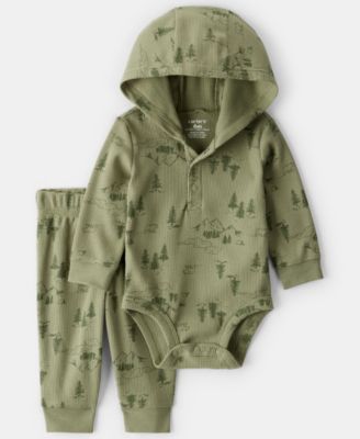 Carter's - Baby Boys 2-Piece Mountain Thermal Long-Sleeve Bodysuit and Pants Set