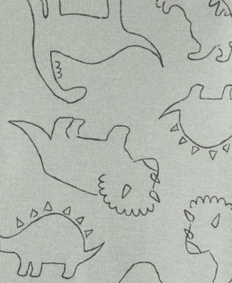 Baby Boys' Dinosaur Sleeveless Vest, Bodysuit and Pants, 3-Piece Set