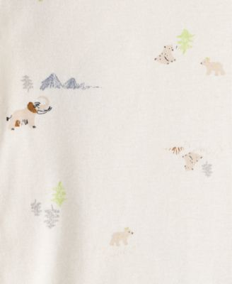 Baby Boys' Elephant Print Long-Sleeve Bodysuit and Pants, 3-Piece Set