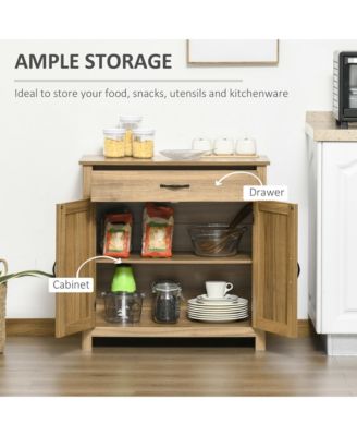 32" Modern Farm Style Sideboard Storage Buffet Server Cabinet Organizer