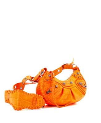 Small Le Cagole Giant Studs Shoulder Bag Embossed Leather