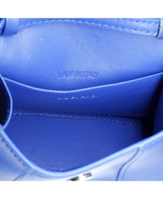 Mini Hourglass Chain Top Handle Bag Leather