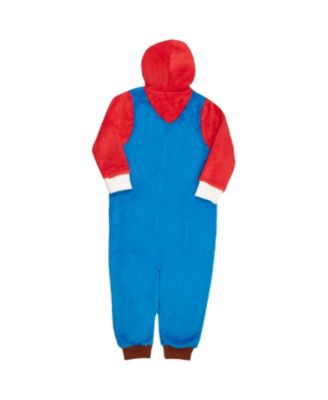 Super Little Boys Mario Brothers Onesie Zip Up Coverall