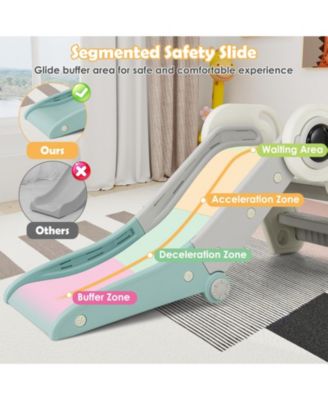 Folding Freestanding Toddler Slide for Toddlers Age 18+ Months w/ Climber Indoor