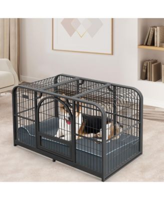 Memory Foam Orthopedic Dog Bed for Large Dogs w/ Headrest & Washable Cover