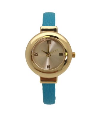 Turquoise Petite Gold Tone Bangle Bracelet Watch