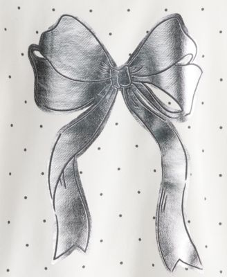 Girls' Toddler 2T-5T Day Dream Bow Print Long-Sleeve Top and Pants, 2-Piece Set