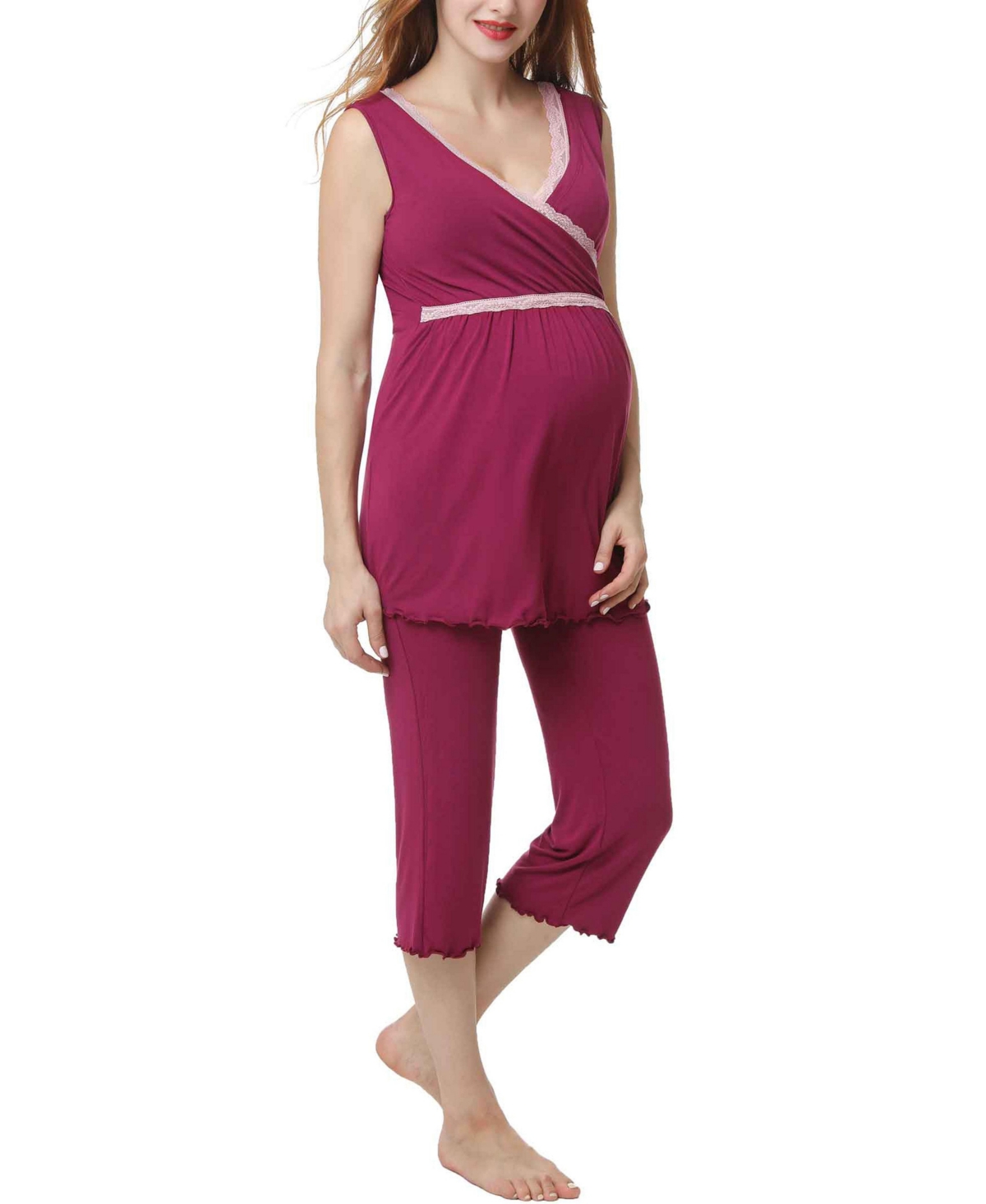 kimi + kai Maternity Nursing 2-Piece Pajama Set