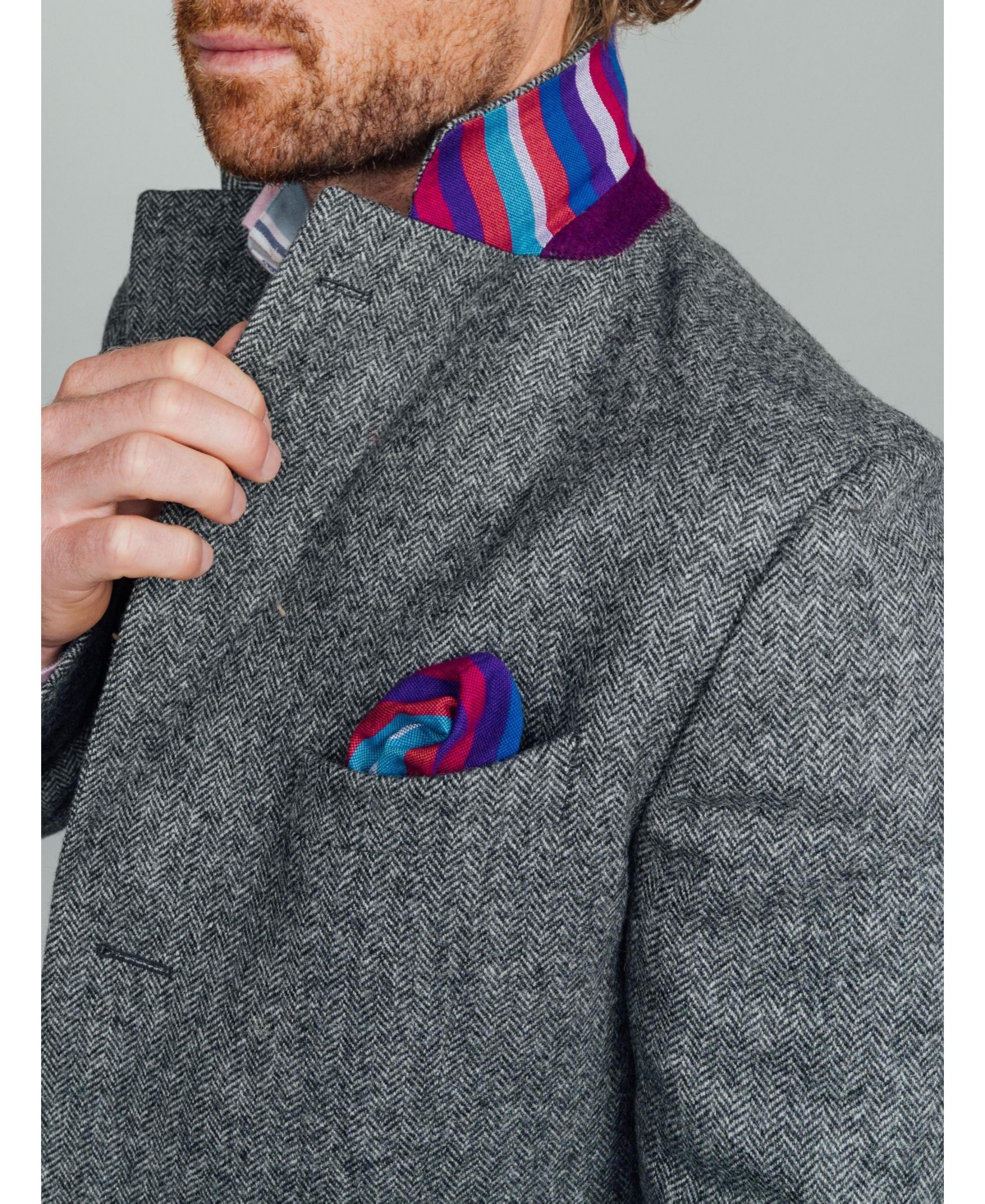 Koy Clothing Men's Long Sleeve Wool Collared Coat