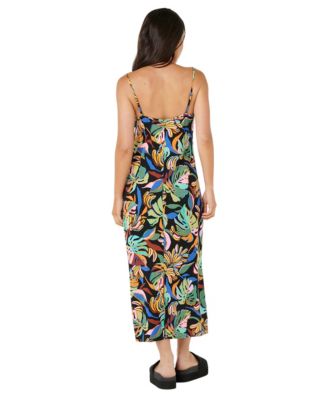 Women's Sunset Luau Printed Midi Dress