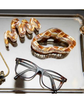 Large Luxe Oval Claw Clip – Caramel Marble