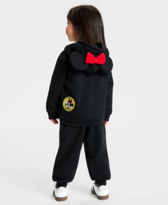 Toddler Girls Minnie Mouse Fleece Hoodie & Jogger Pant Set, Macy's Exclusive