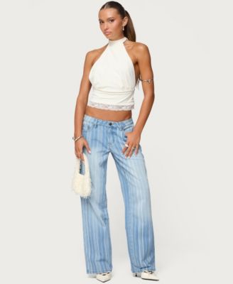 Women's Tera Striped Low Rise Jeans