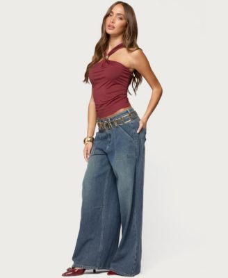 Women's Cielle Wide Strap Gathered Top