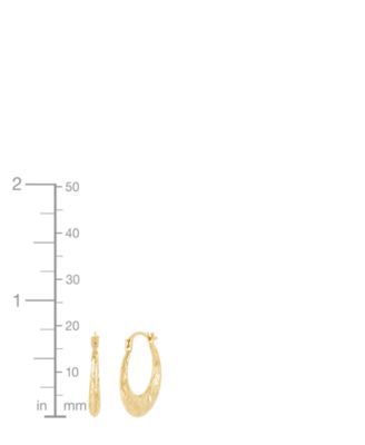 Round Hoop Earrings in 14k Yellow Gold