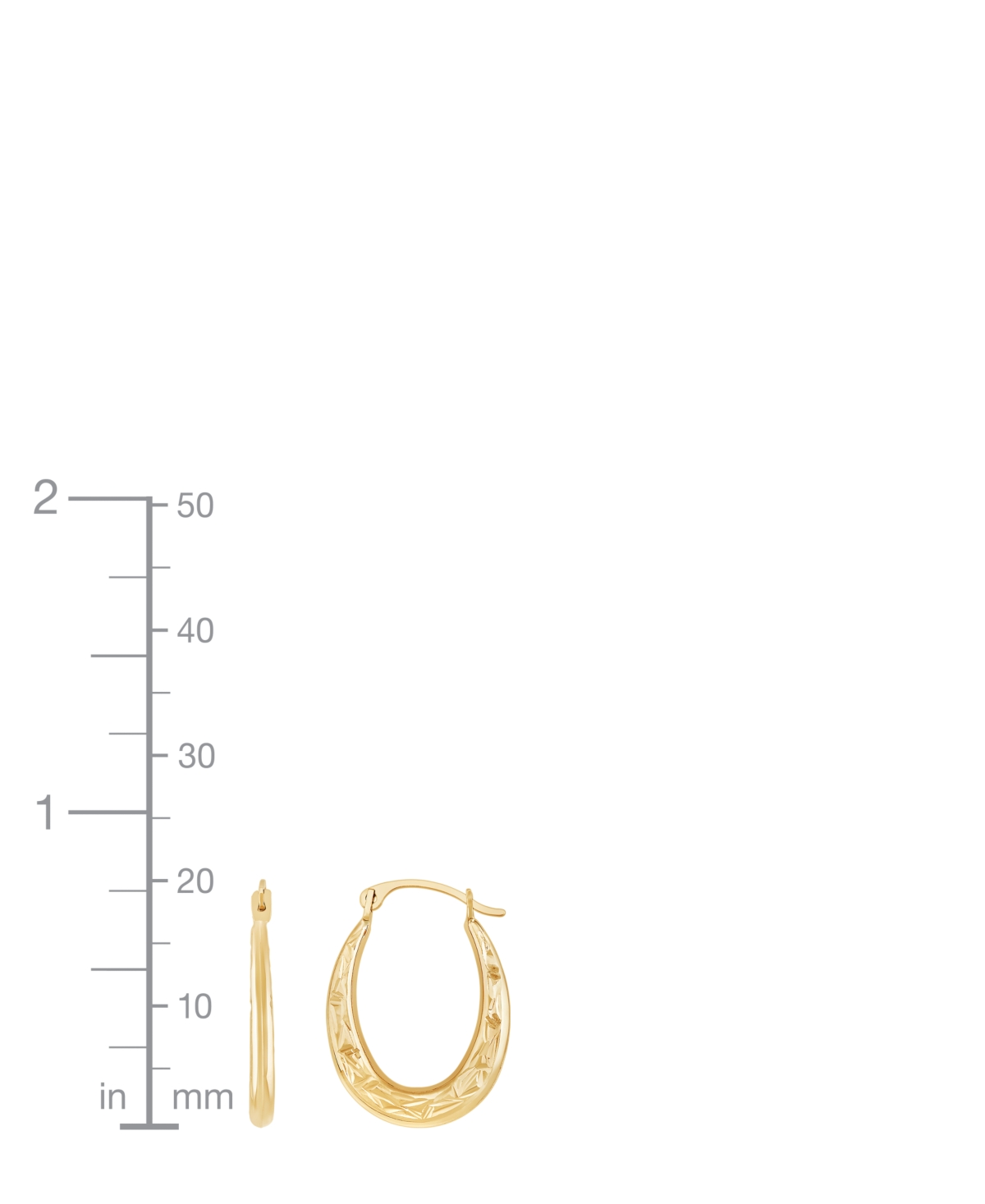 Macy's U Shape Hoop Earrings In 14k Yellow Gold In Gold