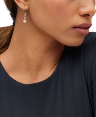 Polished Teardrop Dangle Earrings in 10k Yellow Gold