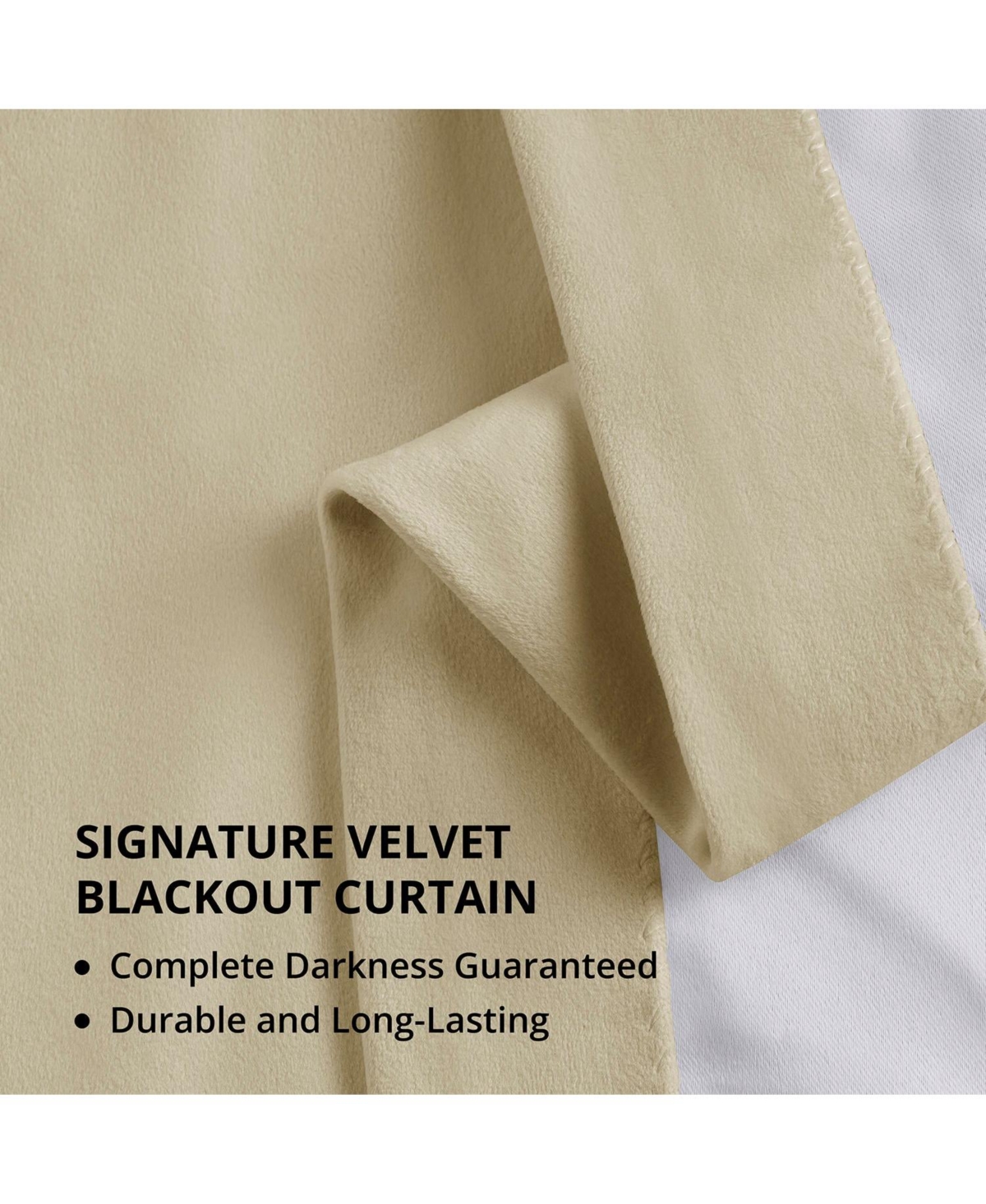 Half Price Drapes Neutral Ground Grommet Signature Velvet Blackout Curtain