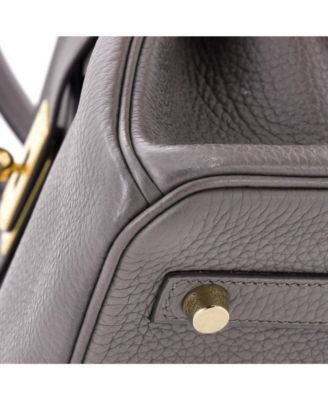 Birkin 30 Handbag Grey Togo with Gold Hardware