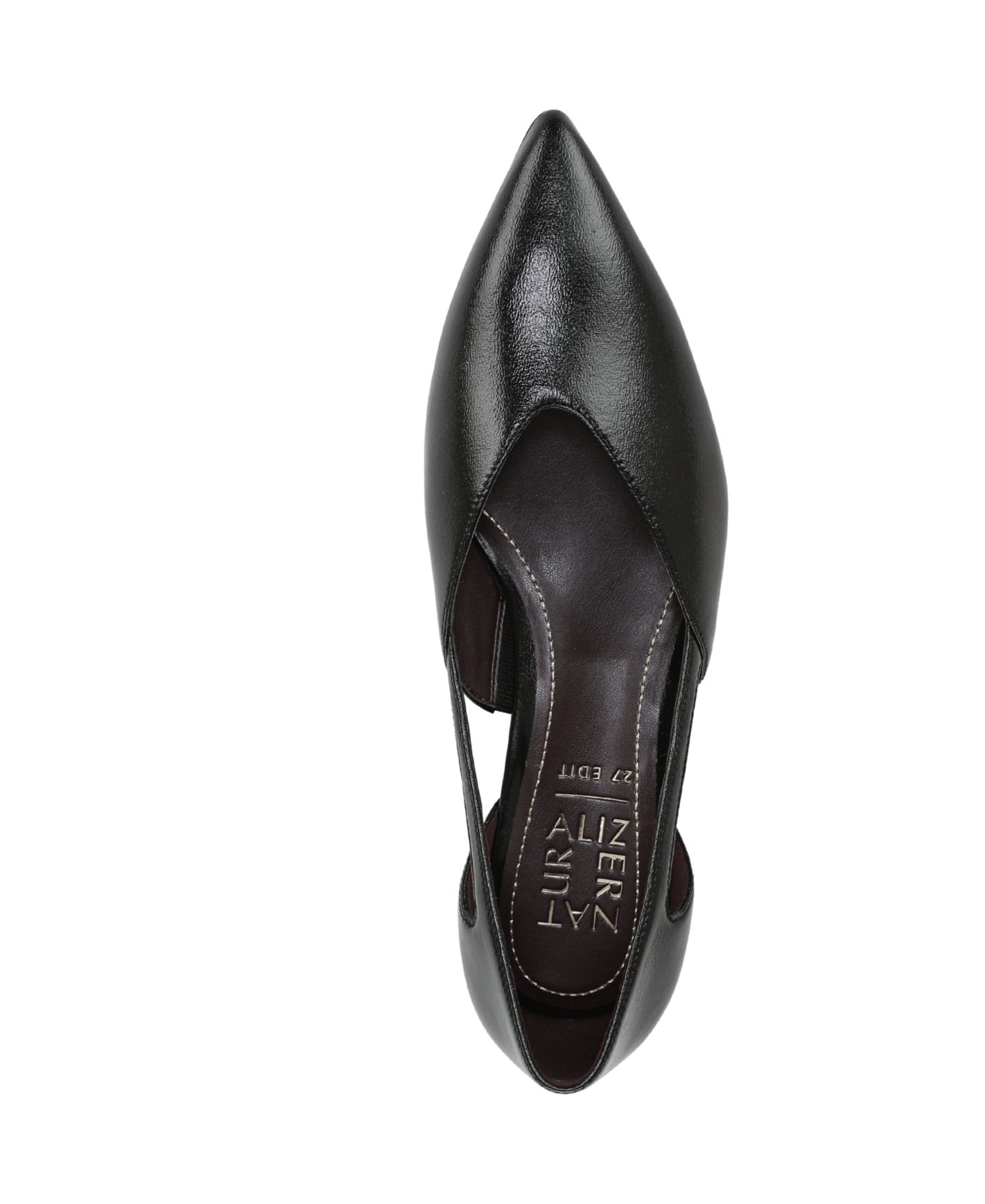 Женские балетки 27 EDIT Naturalizer Sydney Pointed Toe Dress Flats, цвет: Чёрный — фото 4