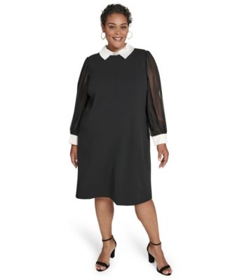 Jessica Howard - Plus Size Collared Sheath Dress