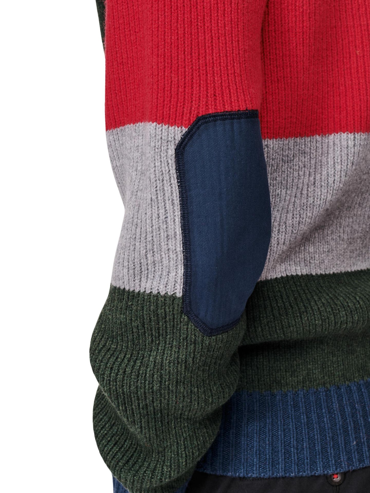 Мужской свитер Aubin Pitt Block Stripe Crew Neck, цвет: Полосатый — фото 4