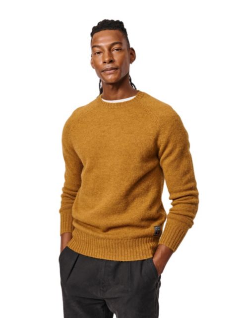 Мужской свитер Aubin Prestwick Shetland Crew Neck, цвет: Тёмный золотой