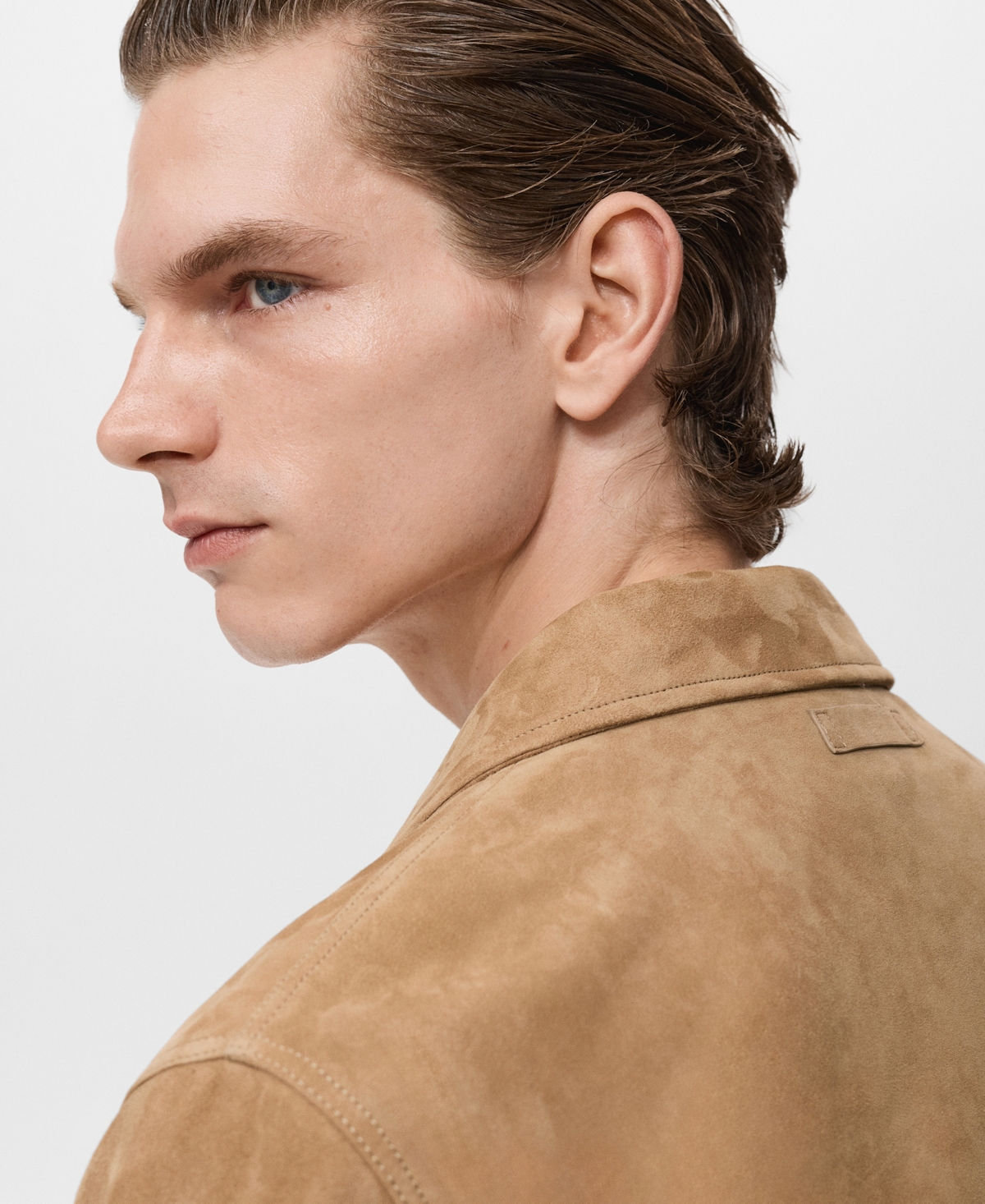 Mango Men's Leather Pockets Jacket