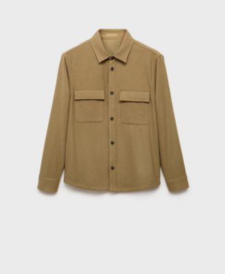 Men's Wool Pockets Overshirt